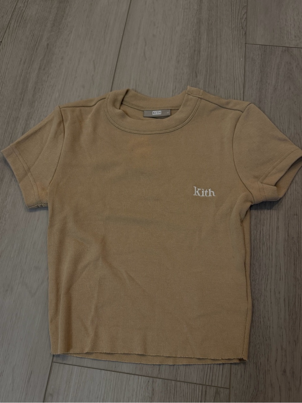 Kith Tan Logo Short Sleeve Tee